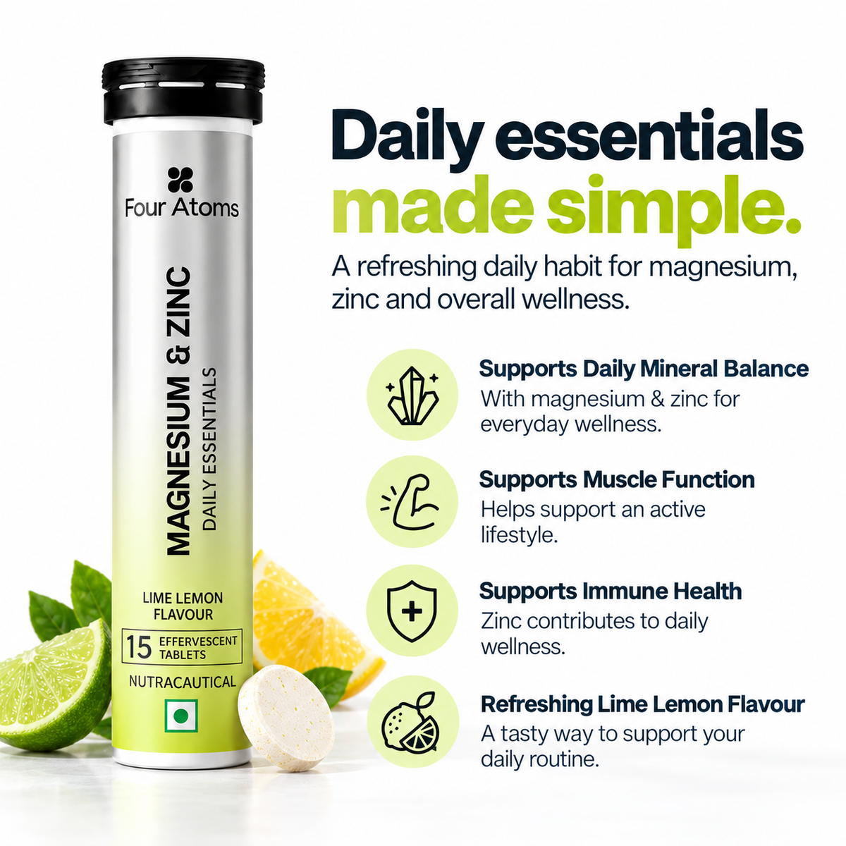Magnesium And Zinc Effervescent Tablets